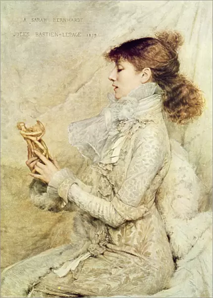 Portrait of Sarah Bernhardt (1844-1923) 1879, taken from Illustration magazine