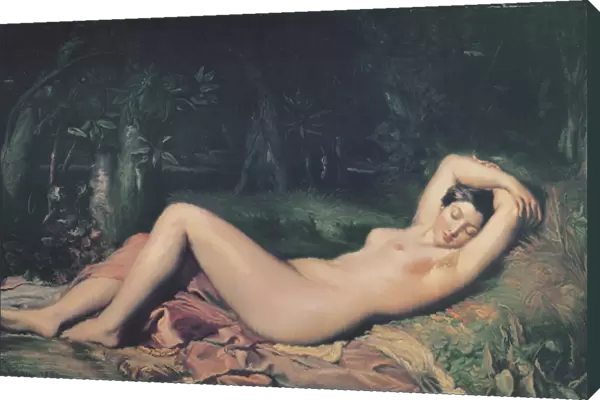 A Sleeping Nymph, 1850 (oil on canvas)