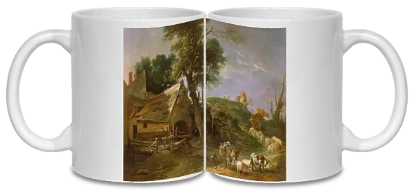 Landscape with Watermill, 1740 (oil on canvas)