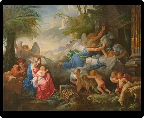 The Fall of the Idols and the Rest on the Flight into Egypt, c. 1775 (oil on canvas)
