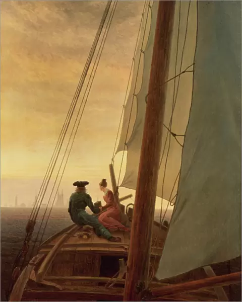 On Board a Sailing Ship, 1819 (oil on canvas)