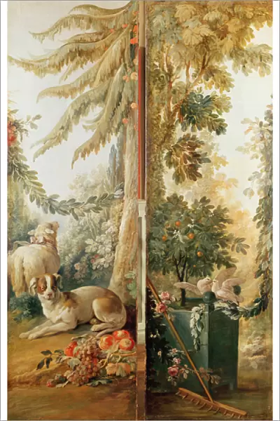 Salon of the print-maker Gilles Demarteau, two panels 1