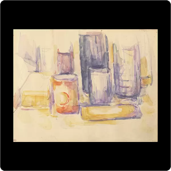 Kitchen Table: Pots and Bottles, 1902-06 (lead pencil and watercolour on cardboard)