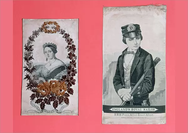 Queen Victoria and Prince Albert bookmarks (stevengraph)