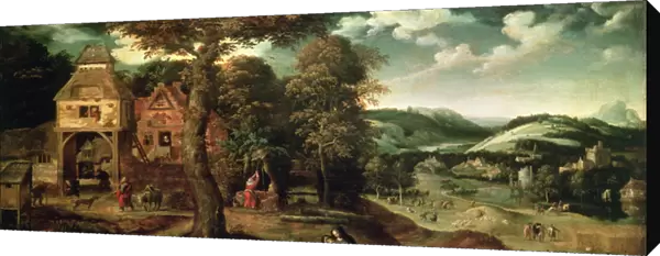 The Rest on the Flight into Egypt (oil on canvas)