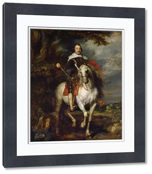 Equestrian Portrait of Don Francisco de Moncada (1586-1635) (oil on canvas)