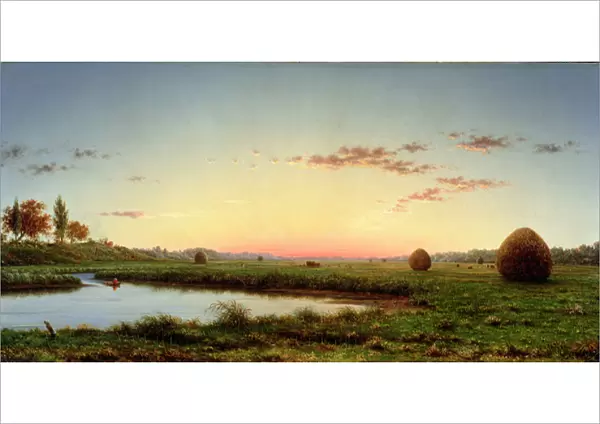 Haystacks on the Newburyport Marshes, 1862 (oil on canvas)