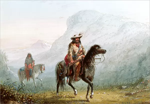 Bourgeois Walker and his Squaw, 1837 (w  /  c on paper)