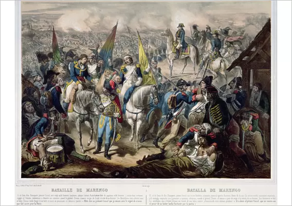 Battle of Marengo 14th June 1800 (colour litho)