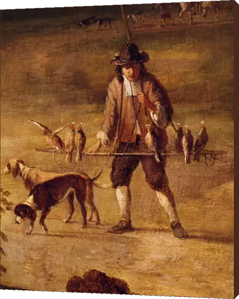 A falconer (oil on canvas)