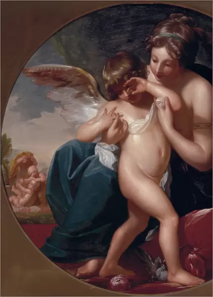 Cupid, stung by a bee, is cherished by his Mother, 1774 (oil on canvas)