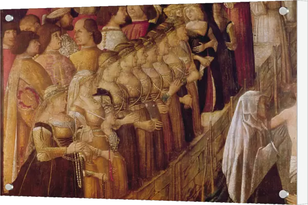 The Miracle of the Cross at the Bridge of Saint Lorenzo, detail of a group of Catherine