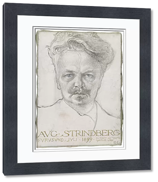 August Strindberg, 1899 (charcoal and oil on canvas)