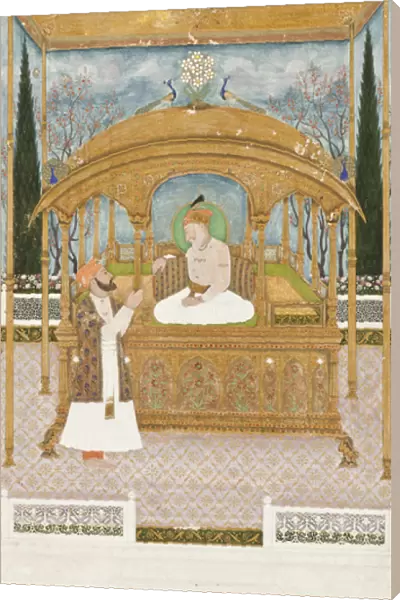 Emperor Shah Alam II on the Peacock Throne, 1801 (opaque watercolour, gold, and ink