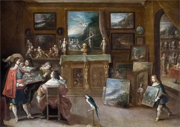 A visit to the Art Dealer, c. 1625 (oil on copper)