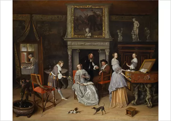 Fantasy Interior with Jan Steen and the Family of Gerrit Schouten, c