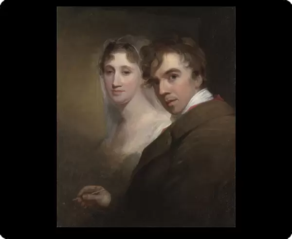 Self-Portrait of the Artist Painting His Wife, c. 1810 (oil on canvas)