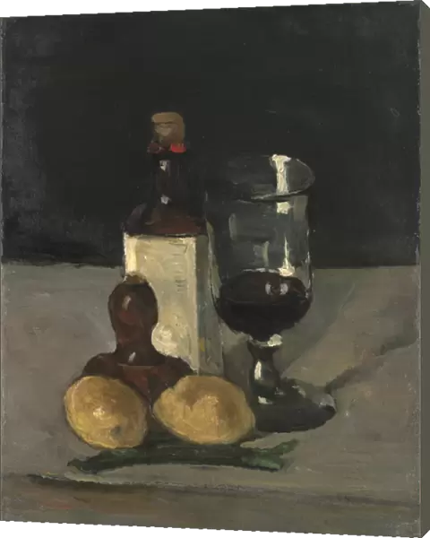 Still Life with Bottle, Glass, and Lemons, 1867-9 (oil on canvas)