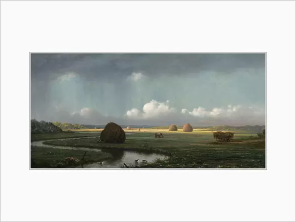 Sudden Shower, Newbury Marshes, 1865-75 (oil on canvas)