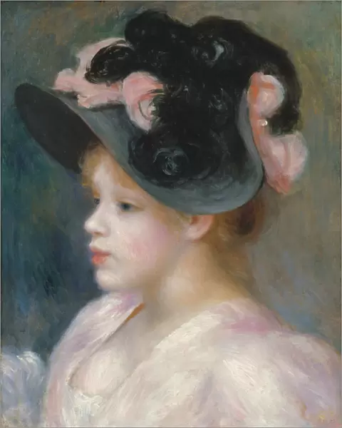 Young Girl in a Pink-and-Black Hat, c. 1891 (oil on canvas)