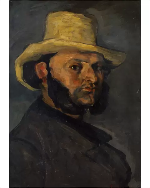 Gustave Boyer in a Straw Hat, 1870-71 (oil on paper laid down on canvas)