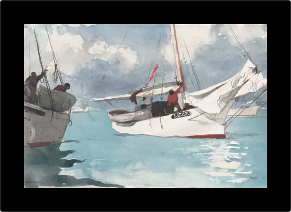 Fishing Boats, Key West, 1903 (w  /  c and graphite on off-white wove paper)