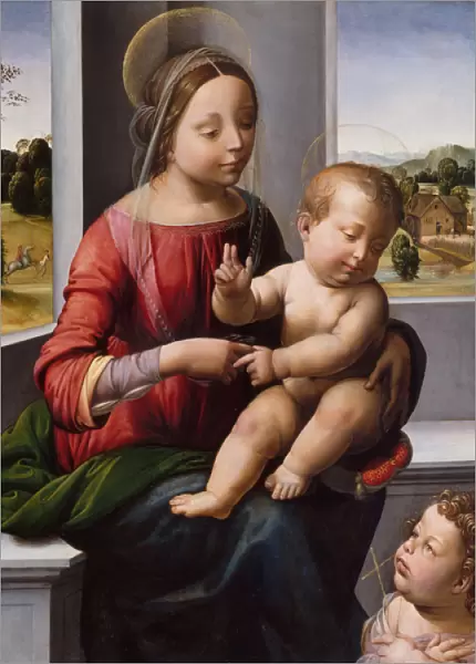 Madonna and Child with the Young Saint John the Baptist, c. 1497 (oil and gold on wood)