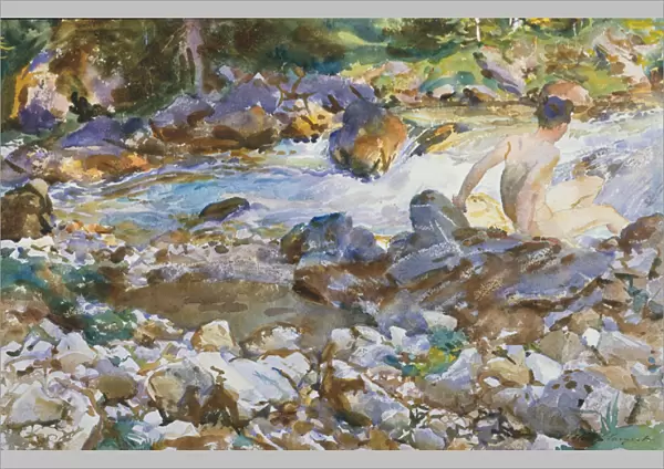 Mountain Stream, c. 1912-14 (Watercolor and graphite on off-white wove paper)
