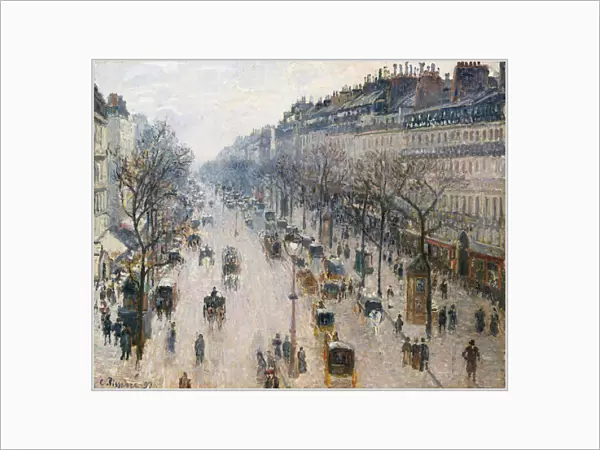 The Boulevard Montmartre on a Winter Morning, 1897 (oil on canvas)