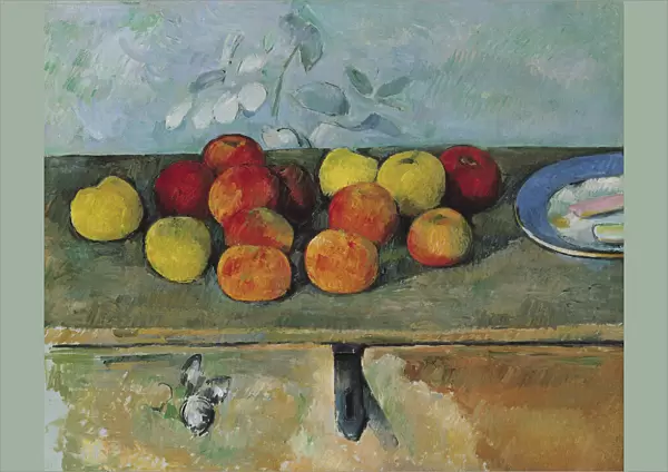 Still life of apples and biscuits, 1880-82 (oil on canvas)