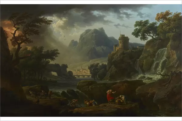 A Mountain Landscape with an Approaching Storm, 1775 (oil on canvas)