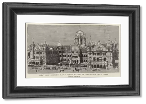 Great Indian Peninsular Railway Victoria Terminus and Administrative Offices Bombay (engraving)