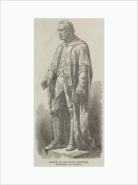 Statue of Sir David Brewster, Edinburgh University (engraving)