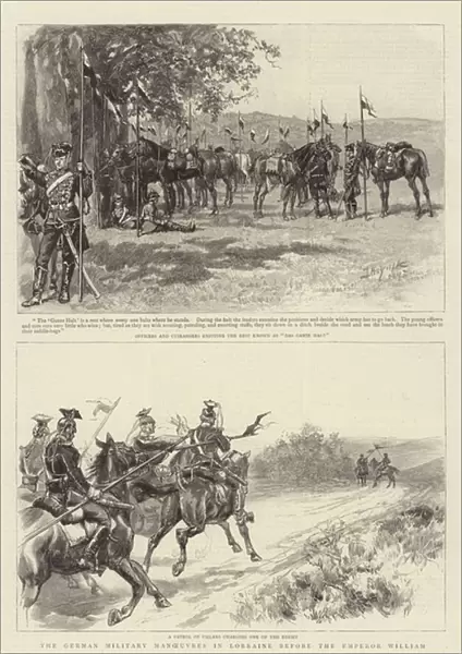 The German Military Manoeuvres in Lorraine before the Emperor William (engraving)