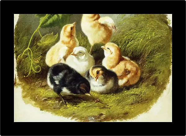 Chicks, 1863 (oil on panel)