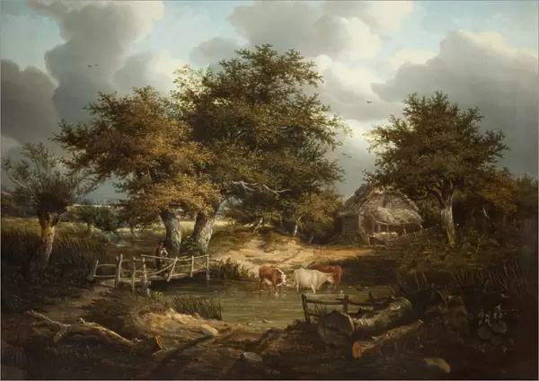 The Old Farmstead (oil on canvas)