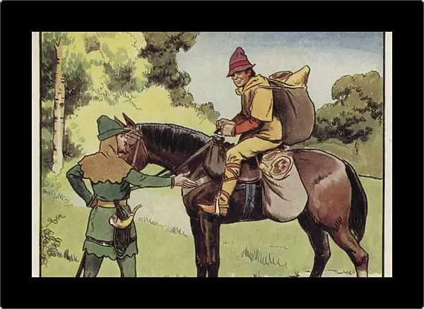 Robin Hood and his Merry Men (colour litho)