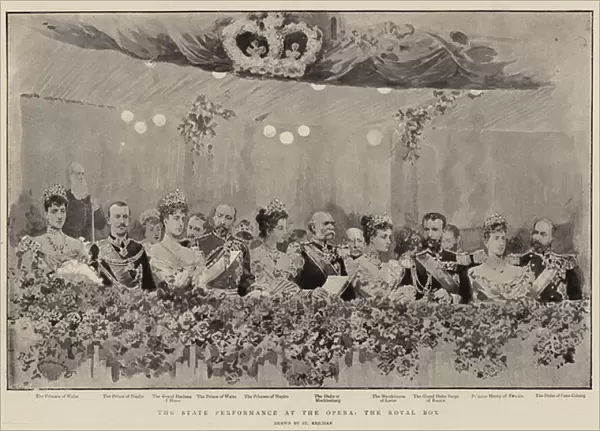 The State Performance at the Opera, the Royal Box (litho)
