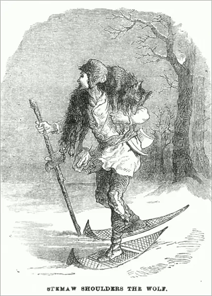 Stemaw shoulders the Wolf (engraving)