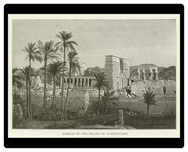Temple of Isis, Island of Elephantine (engraving)