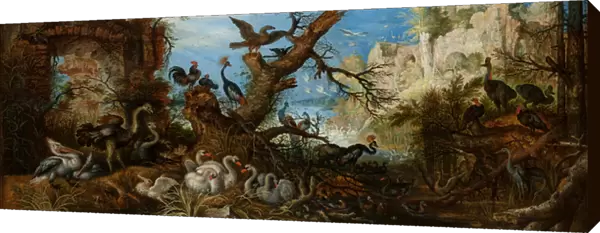 Landscape with Birds, 1622 (oil on wood)
