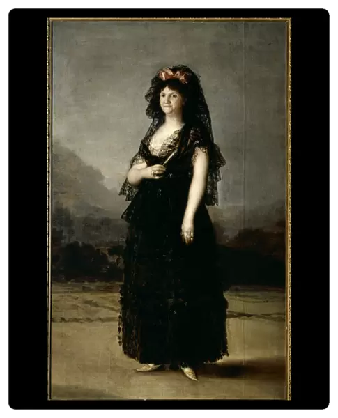 Portrait of Queen Maria Luisa wearing a Mantilla (oil on canvas, 1799)