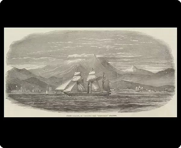 Porto Grande, St Vincent, the 'Bosphorus'Steamer (engraving)