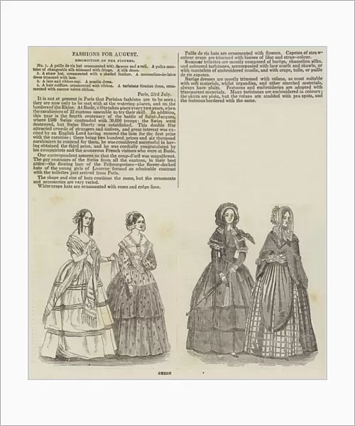 Fashions for August (engraving)