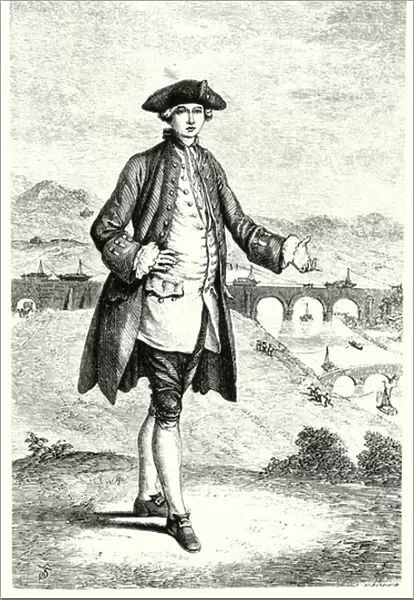 Francis Egerton, 3rd Duke of Bridgewater, pioneer of canal building in Britain (engraving)