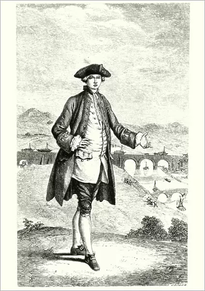 Francis Egerton, 3rd Duke of Bridgewater, pioneer of canal building in Britain (engraving)