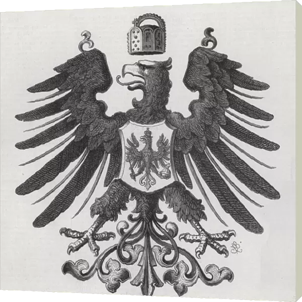Imperial eagle, new emblem of Germany (engraving)