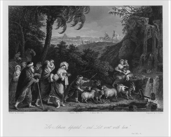Departure of Abram and Lot, Genesis XII, 4 (engraving)