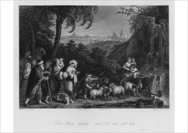 Departure of Abram and Lot, Genesis XII, 4 (engraving)
