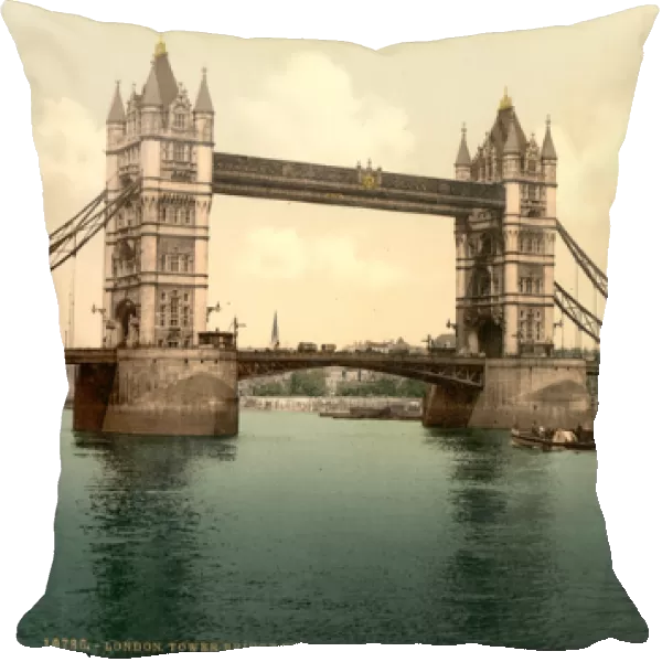 Tower Bridge, London (closed), c. 1890-1900 (photochrom)